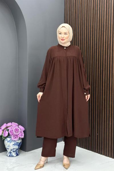 Orkide Takım - Kahve Kahverengi