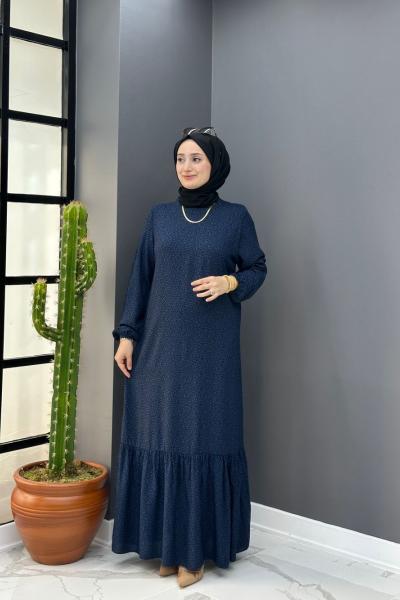 Oylum Elbise - Lacivert  Lacivert