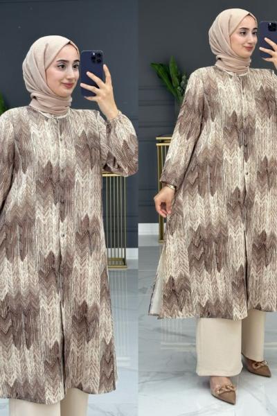 Parlak Tesettür Takım- Vizon Vizon