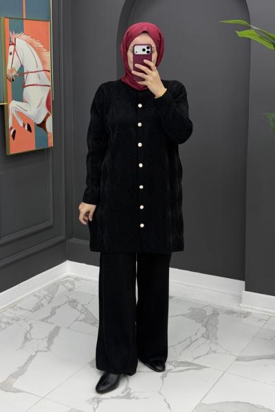 Pelda Triko Takım - Siyah Siyah