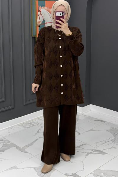 Pelda Triko Takım - Kahve Kahverengi