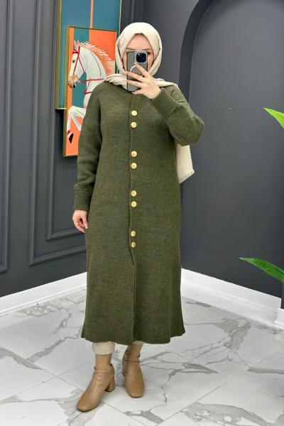 Pelin Hırka - Haki Haki