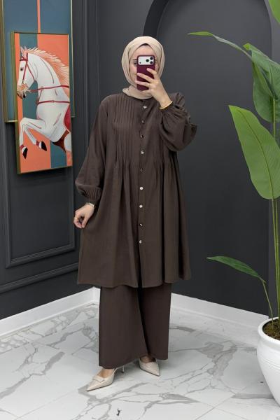 Pelşin Takım - Kahve Kahverengi