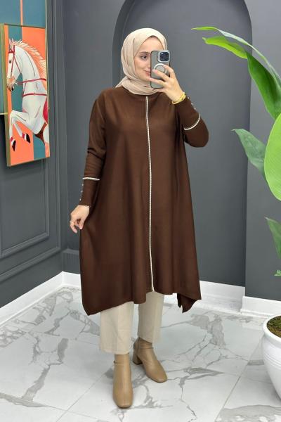 Pınar Triko Tunik - Kahve Kahverengi