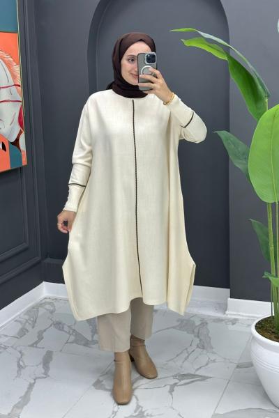 Pınar Triko Tunik - Krem  Krem