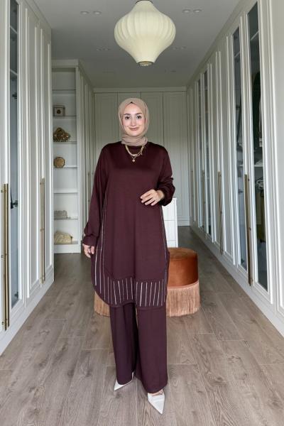 Pınar Uzun Takım - Kahve Kahverengi