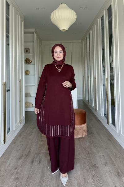 Pınar Uzun Takım - Bordo Bordo