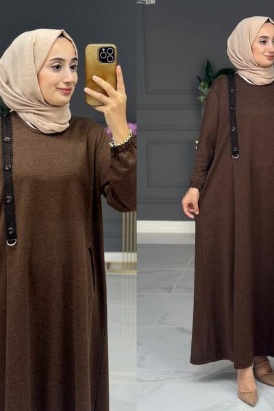 Piraye Elbise Büyük Beden -  Camel Camel