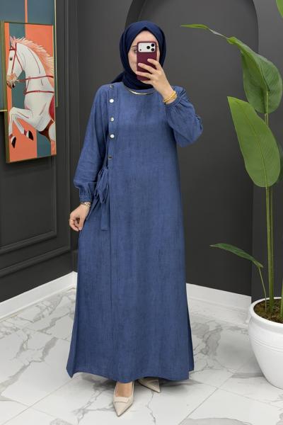 Puane Elbise - laci Lacivert