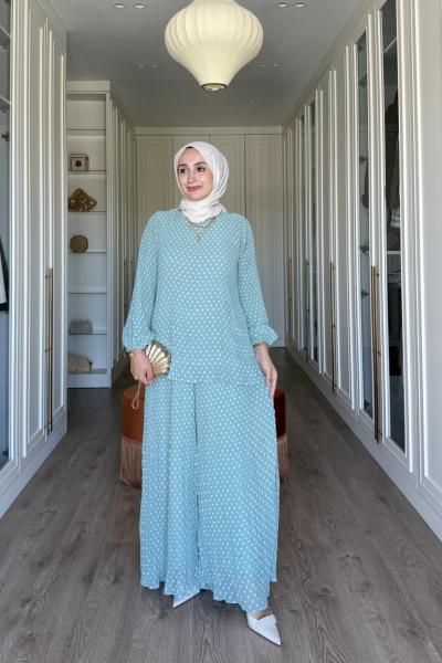 Puantiyeli Takım -MİNT Mint Yeşili