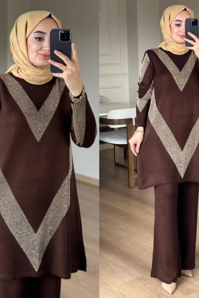 Quqa Takım - Kahve Kahverengi