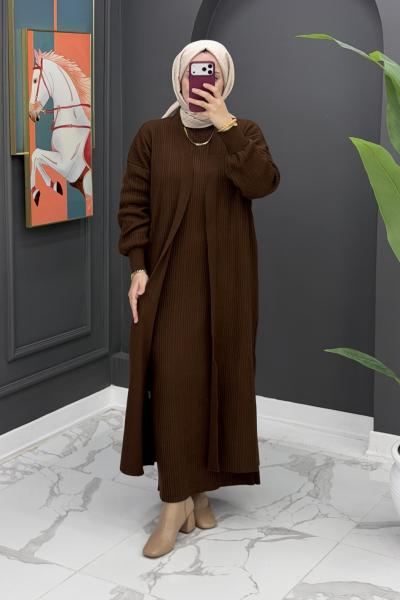 Rabia takım - Kahve Kahverengi