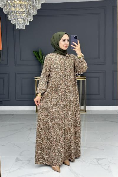 Ruken elbise - haki  Haki