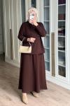 Rukiye Etekli Takım - Kahve  Kahverengi