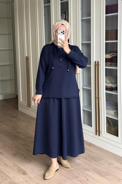 Rukiye Etekli Takım - Lacivert  Lacivert