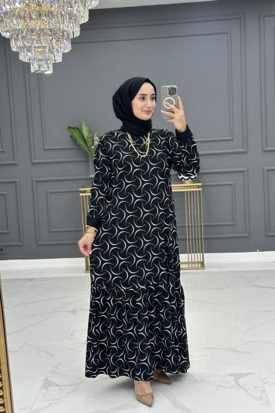 Saadet elbise - siyah Siyah