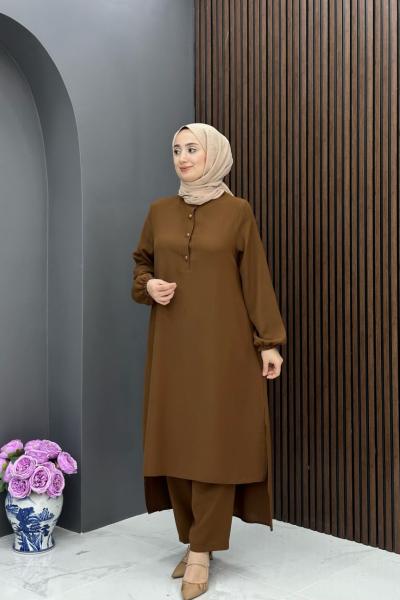 Sabiha Takım - Kahve  Kahverengi