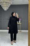 Sabriye tesettur takım - siyah Siyah
