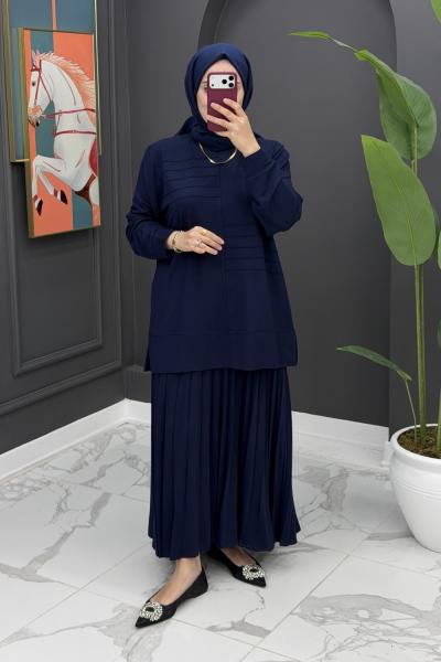 Safinaz Etekli Takım - Laci Lacivert