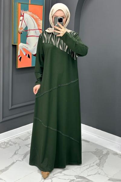 Safiye Elbise - Yeşil Yeşil