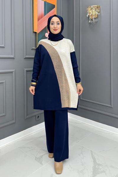 Şahika Triko Takım- Laci Lacivert