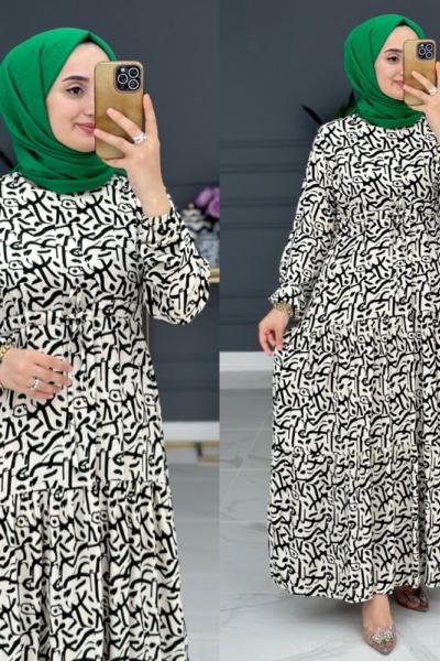 Şahizen Elbise - Ekru Ekru