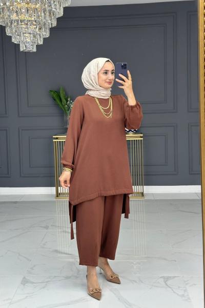 şalvar takım - kahve Kahverengi