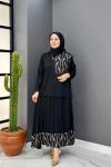 Seranay Etekli Takım - Siyah  Siyah Kahverengi