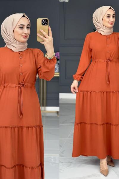 Serpil Elbise - Taba Ekru Taba