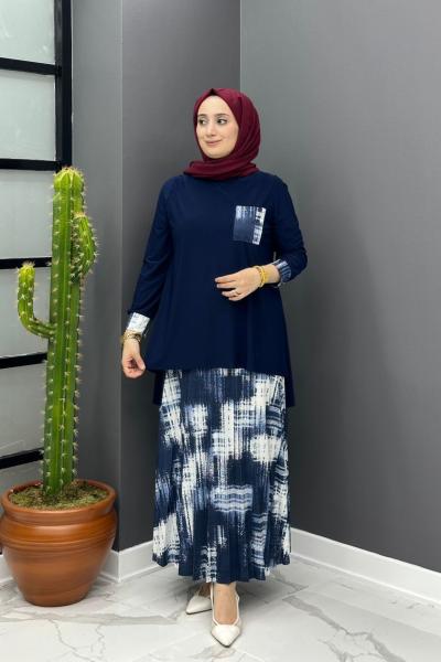 Sibel Etekli Takım - Lacivert  Lacivert