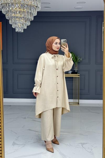 Sultan takım - bej Bej