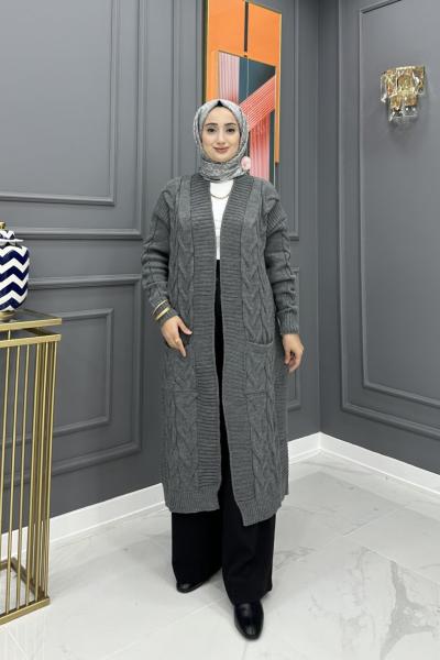 Sumru Hırka - Gri Gri