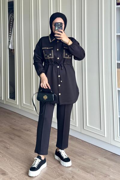 Sünbül Takım - Siyah  Siyah