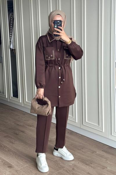 Sünbül Takım - Kahve  Kahverengi