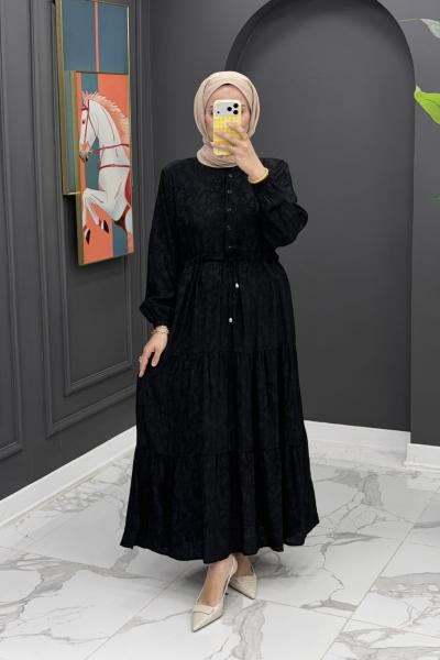 Şura Elbise - Siyah Siyah