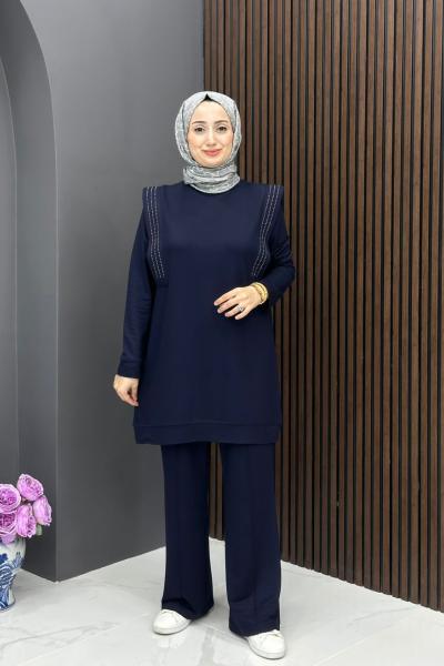 Tanem Takım - Lacivert  Gri Lacivert