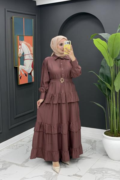 Tuana Yazlık Elbise -Gül Gül