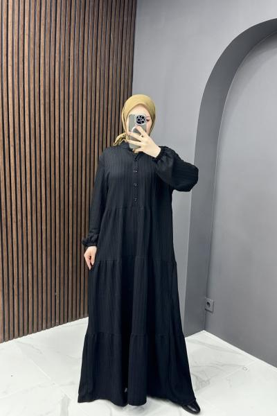 Türkan Elbise - Siyah Siyah