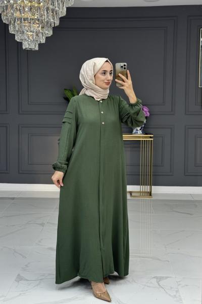 Uslu tesettur ferace - yeşil Yeşil