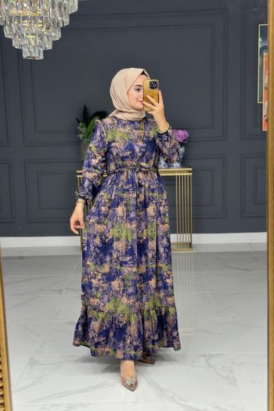 Valerya Uzun Elbise - Mor Mor