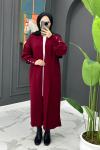 Yade Uzun Hırka - Bordo  Bordo