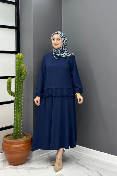 Yasemin Etekli Takım - Lacivert  Lacivert