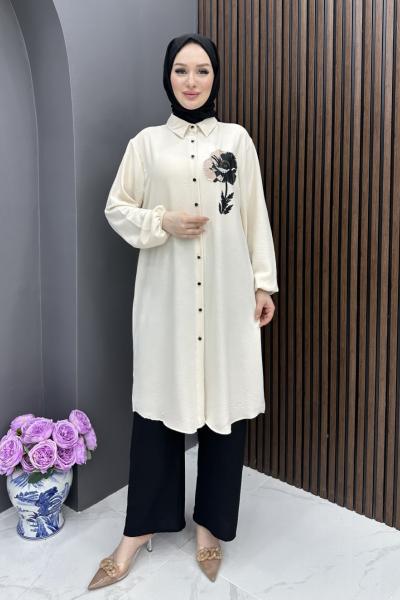 Yeni Kübra Takım - Krem Krem