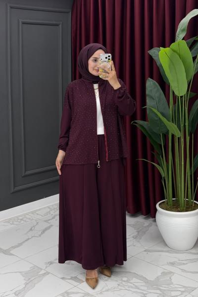 Yüsra Takım-Bordo Bordo