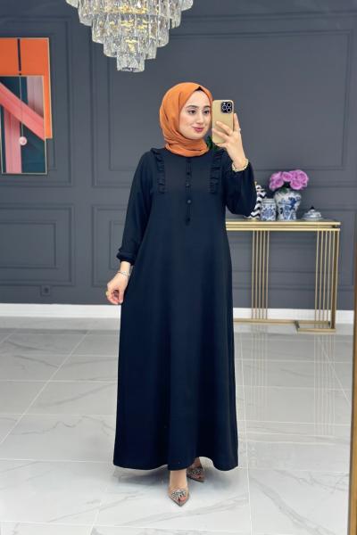 Zarif elbise - siyah Siyah