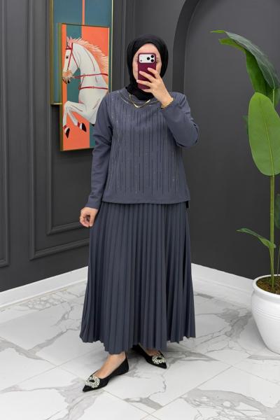 Zeynep Etekli Takım - Gri  Gri