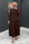 Zeynep Etekli Takım - Kahve Kahverengi