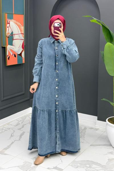 Zilan Kot Elbise - Mavi  Mavi