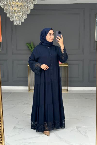 züleyha elbise - laci Lacivert