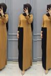2 Renk Triko Elbisem Camel